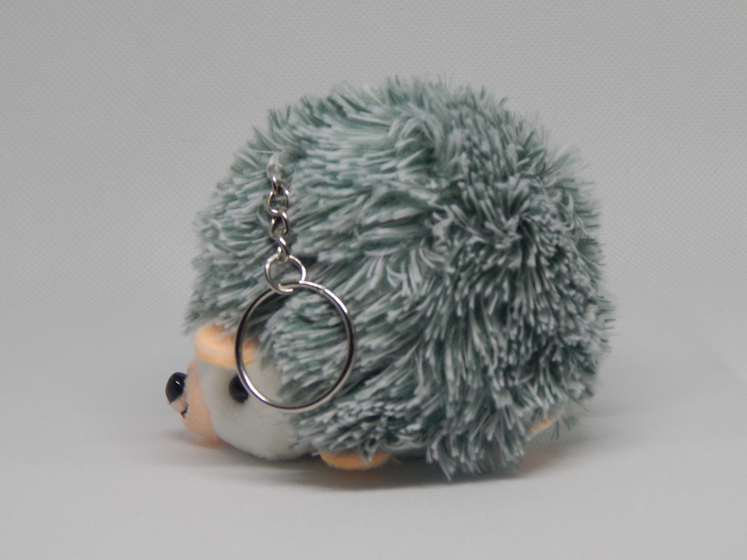 Fluffy Hedgehog Plush Keychain – Soft Spiky Forest Animal Bag Charm - Image 4