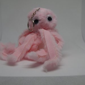 Pink Octopus Plush Keychain – Soft Tentacle Sea Creature Charm