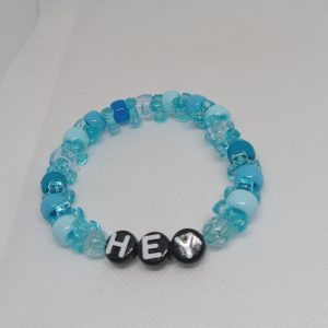Hey Beaded Bracelet – Cool Blue Tones