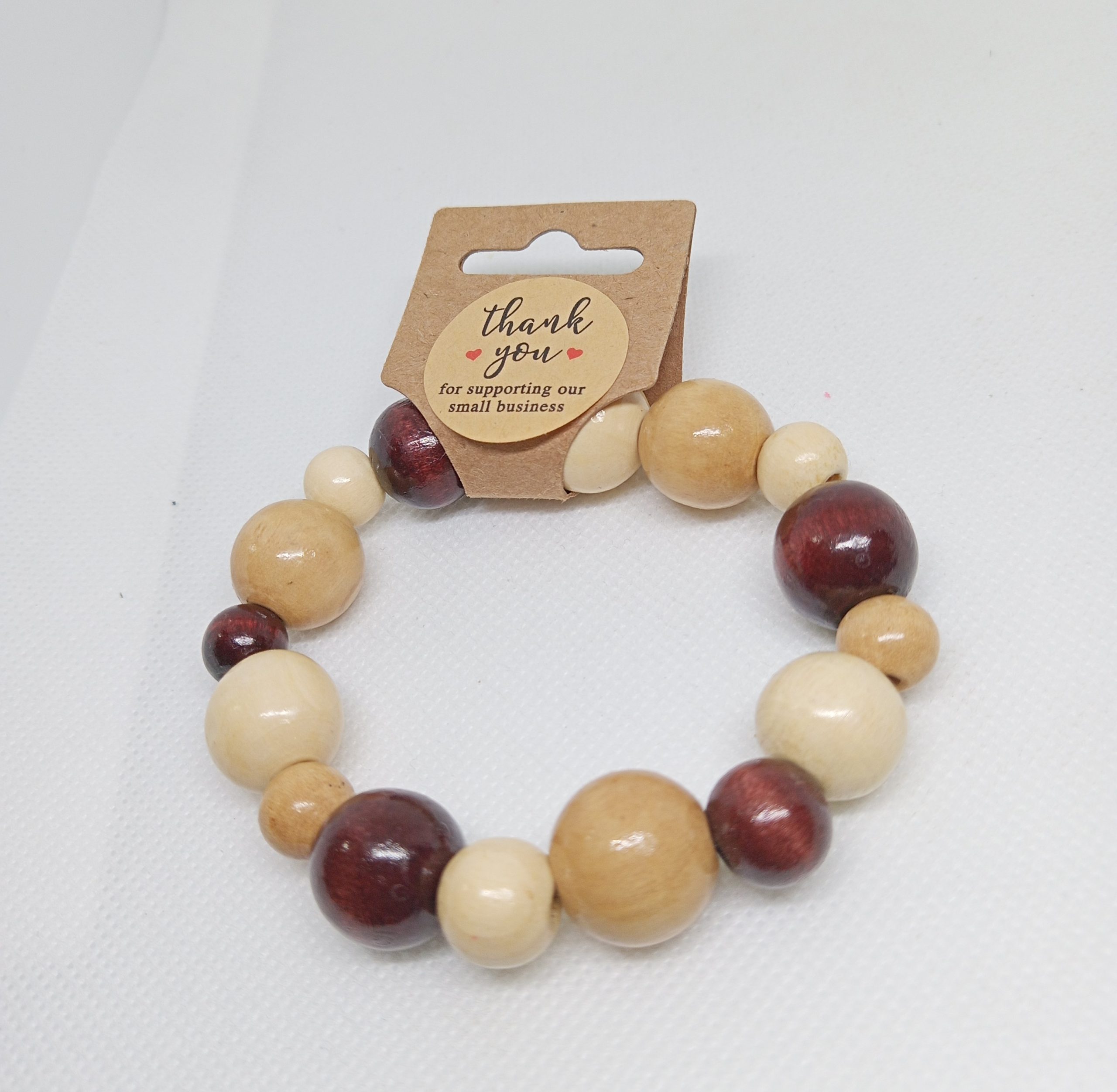 Rustic Trio Wooden Bead Bracelet Collection - Image 6