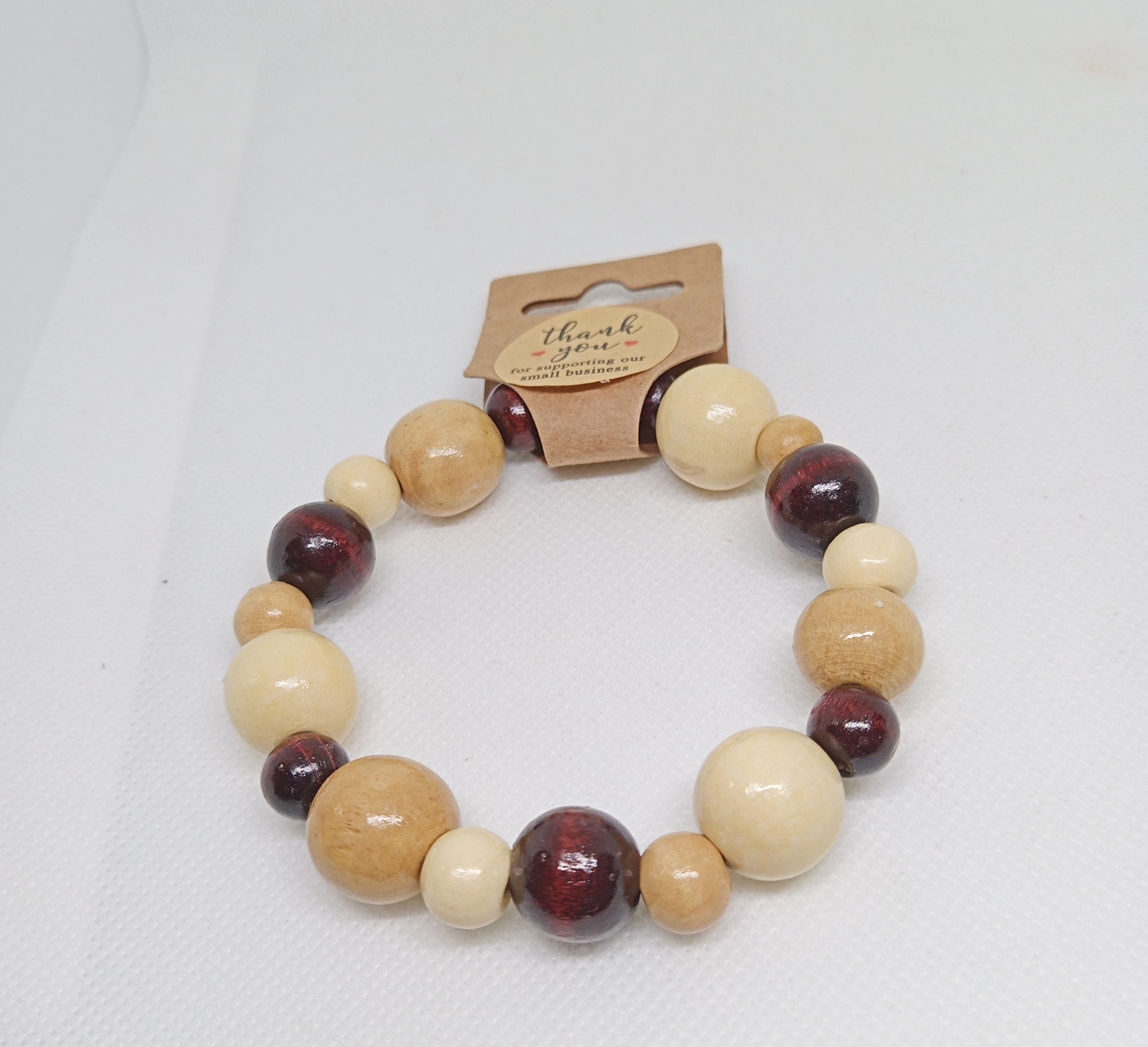 Rustic Trio Wooden Bead Bracelet Collection - Image 5
