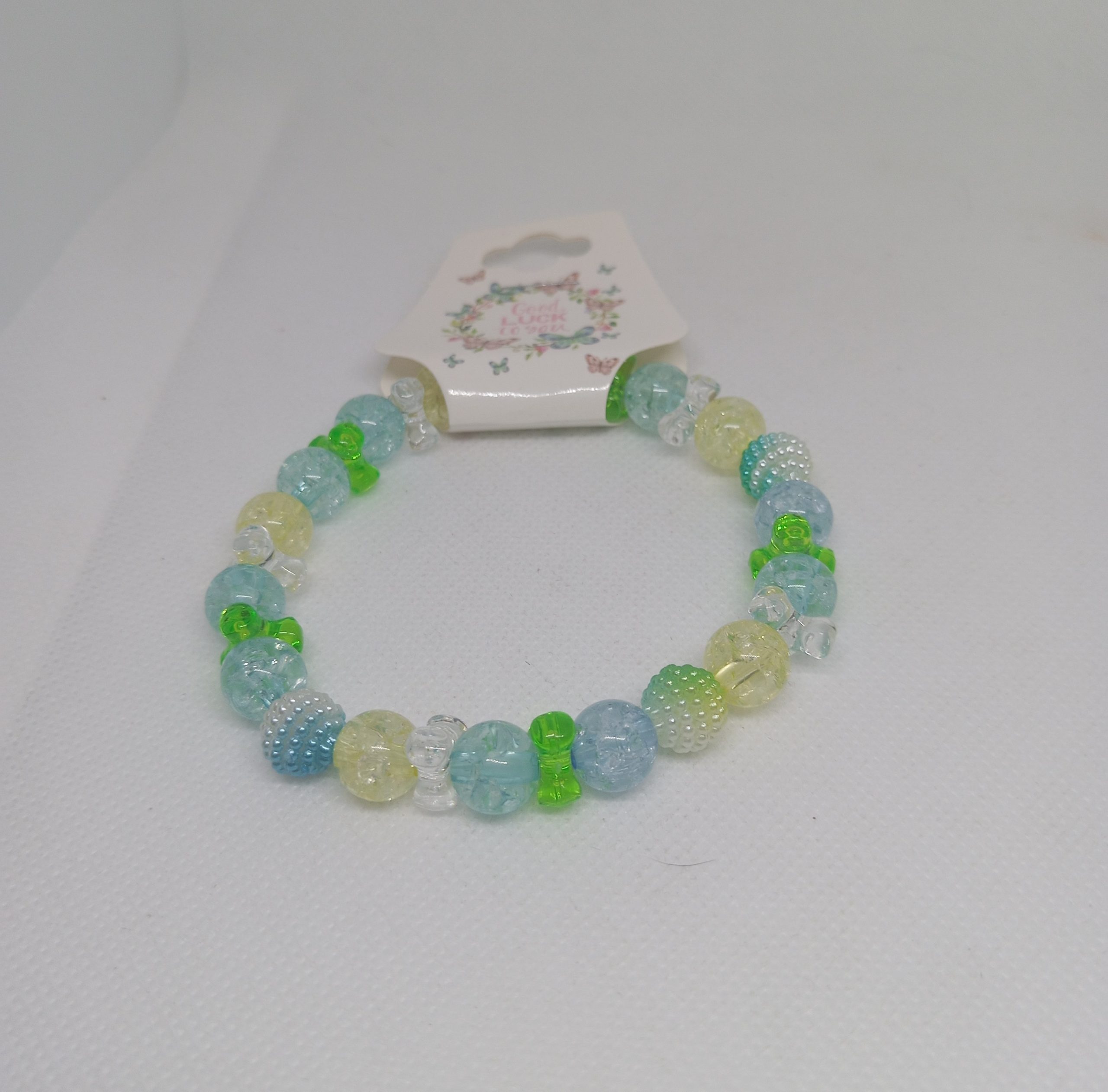 Mint Crystal Beaded Bracelet