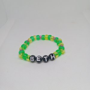 Beth Beaded Name Bracelet – Colorful Handmade Gift
