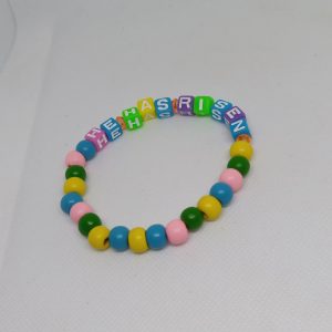 He Has Risen Scripture Bead Bracelet
