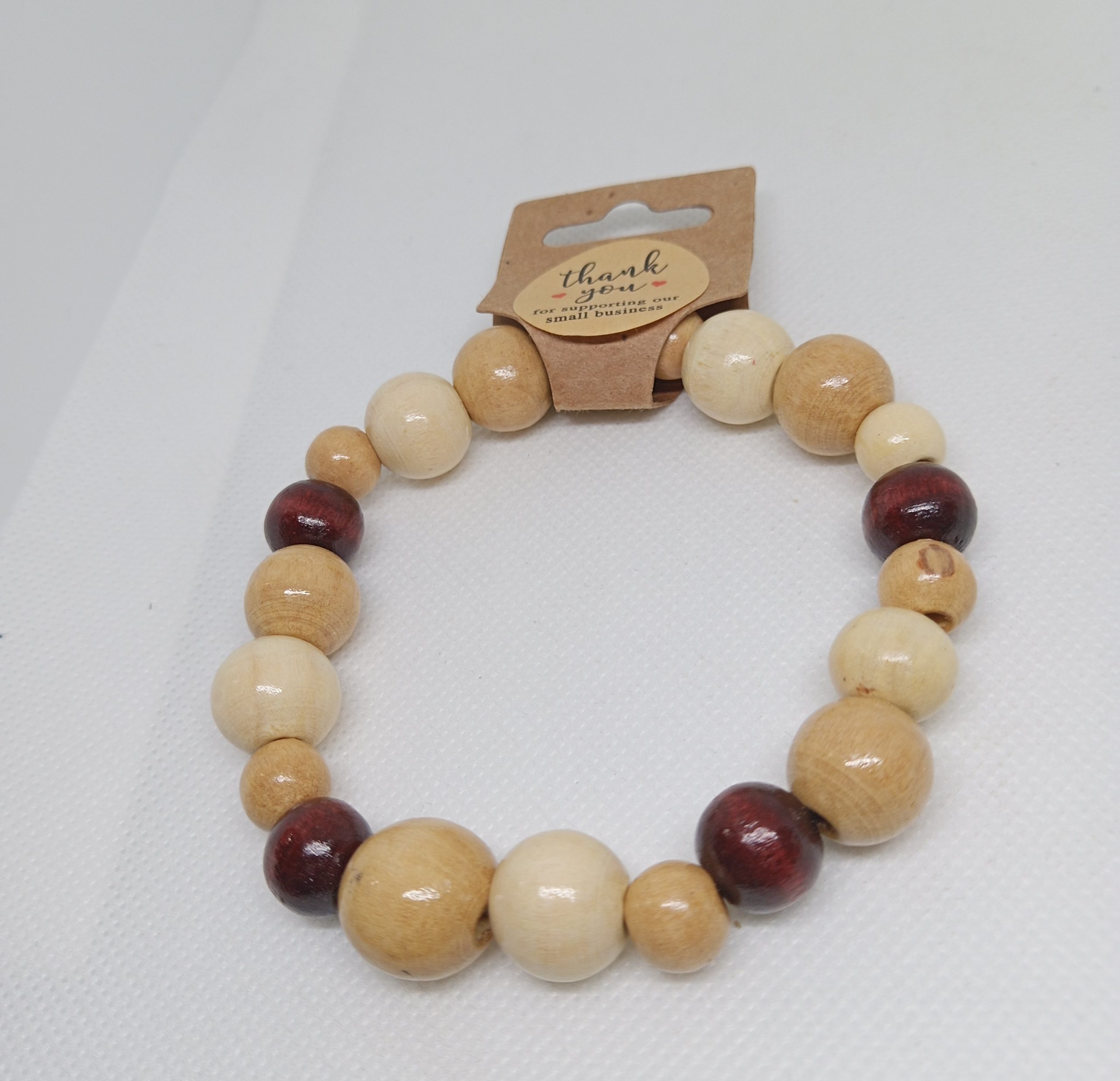 Rustic Trio Wooden Bead Bracelet Collection - Image 4