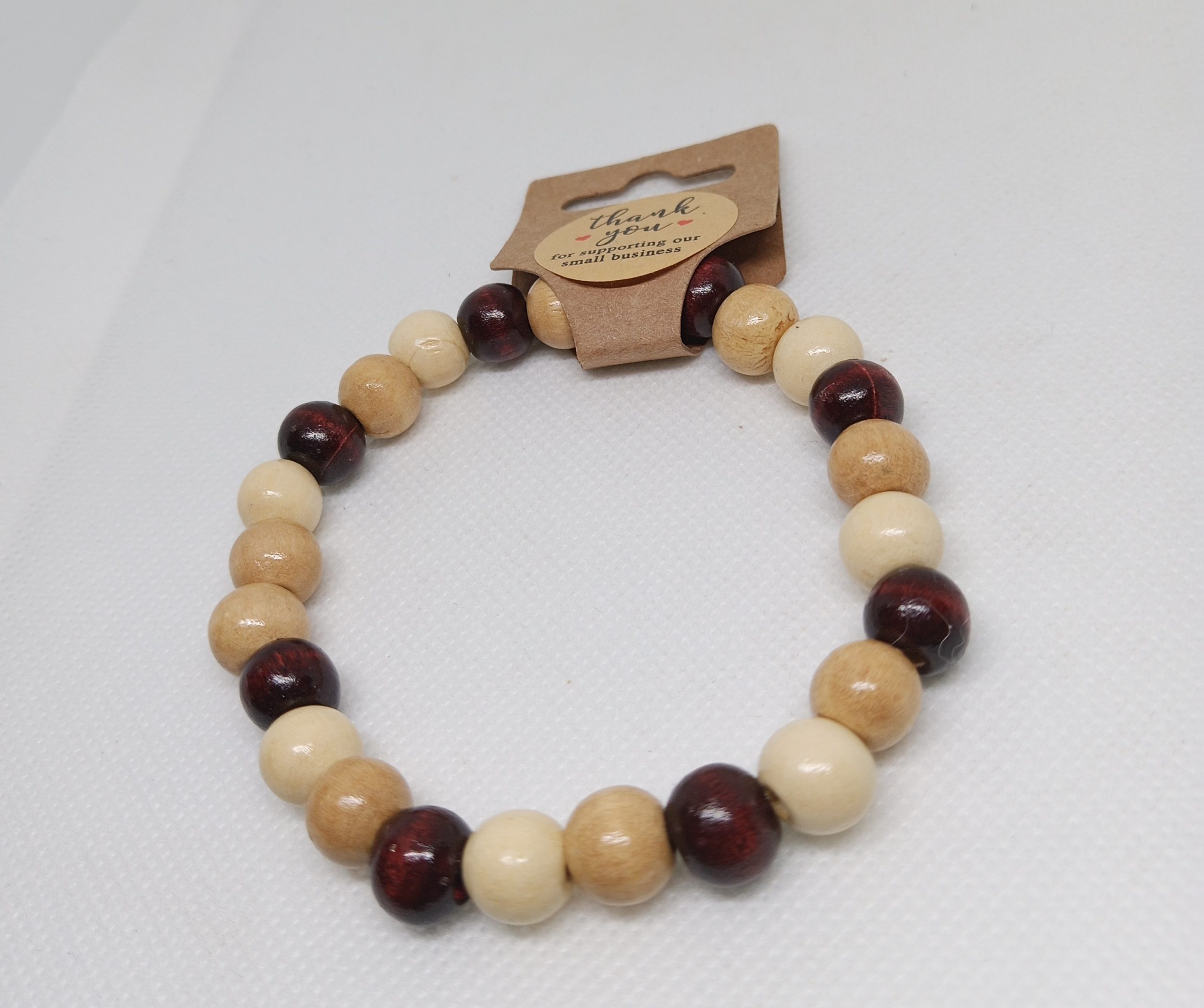 Rustic Trio Wooden Bead Bracelet Collection - Image 3