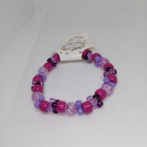 Lavender Bloom Beaded Bracelet