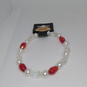 Crimson Pearl Sparkle Bracelet
