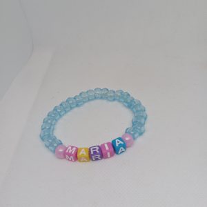 Sky Blue Maria Name Bracelet