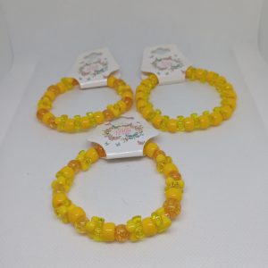 Sunny Yellow Beaded Bracelet – 3 Style Options
