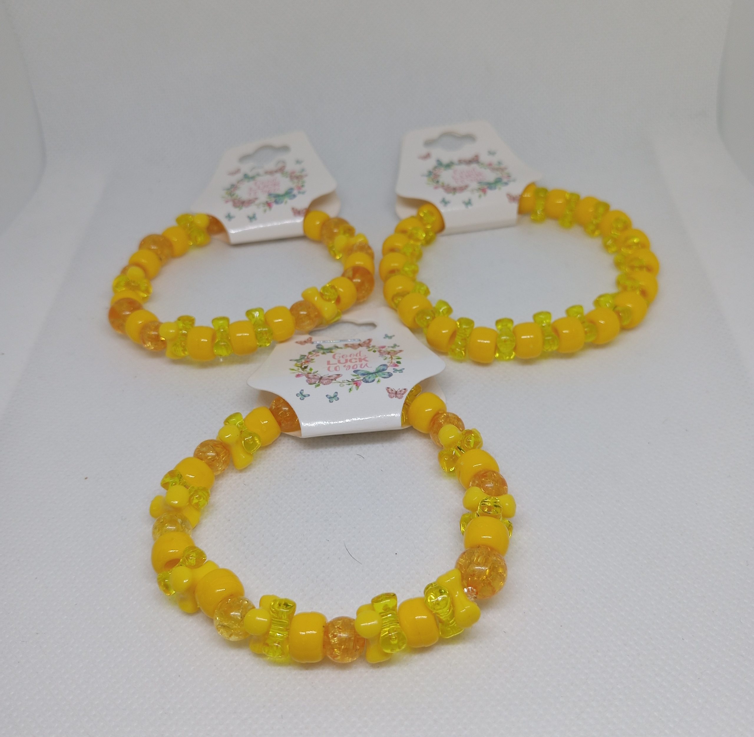 Sunny Yellow Beaded Bracelet – 3 Style Options