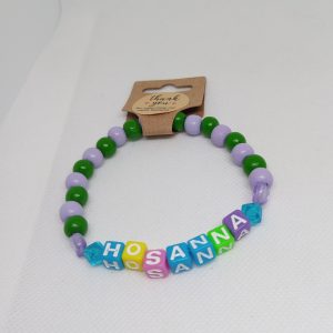 Hosanna Faith Bead Bracelet – Green & Lavender