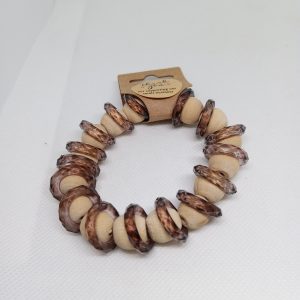 Desert Edge Wooden & Hoop Bead Bracelet