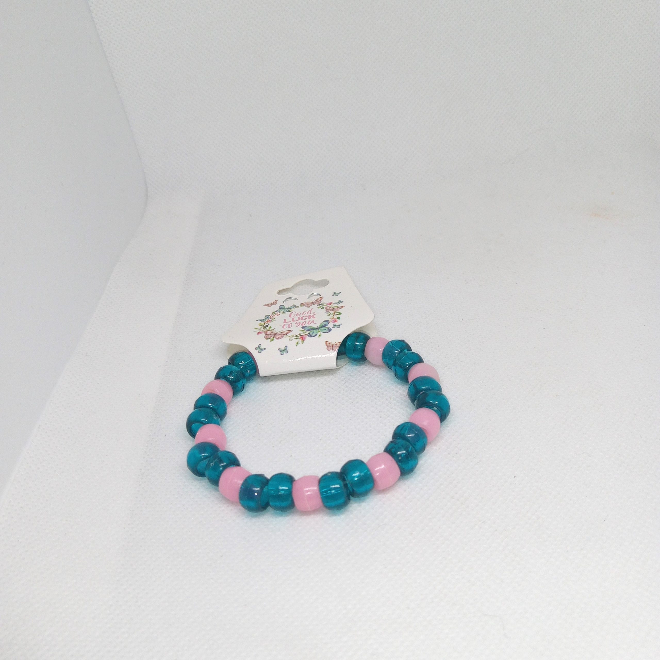 Cotton Candy Blue & Pink Bead Bracelet