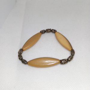 Earthstone Bronze Bead Stretch Bracelet