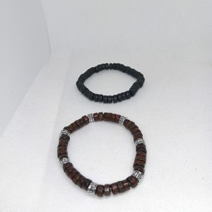 Urban Edge Wood Bead Bracelet Set