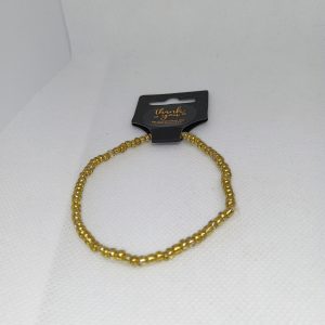 Golden Glimmer Beaded Bracelet