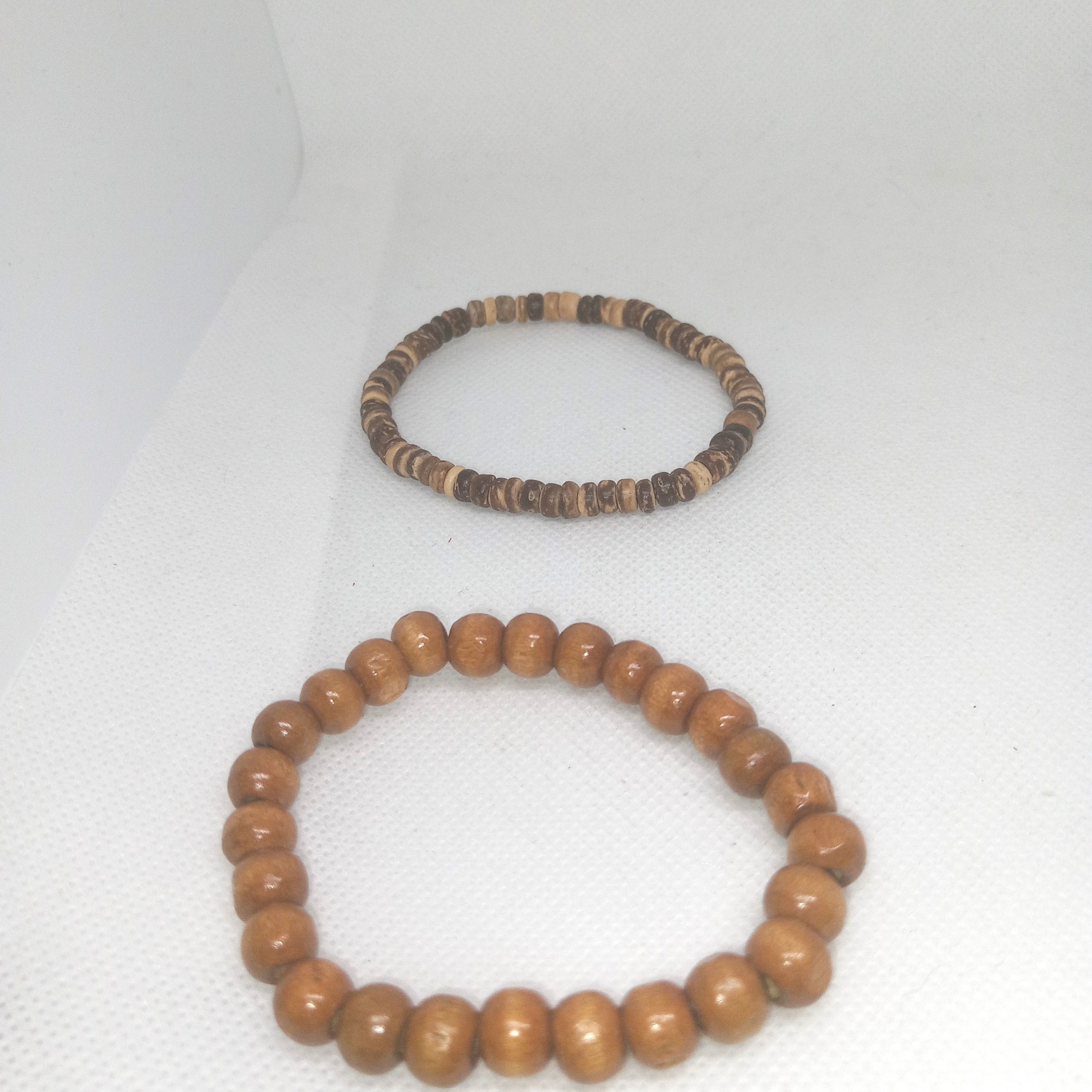 Earth Tones Wooden Bead Bracelet Duo - Image 5