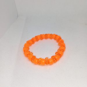 Vibrant Orange Bead Stretch Bracelet