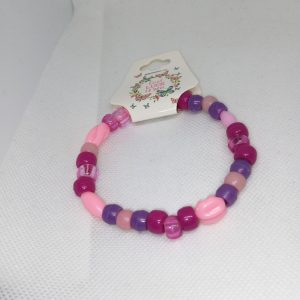 Pastel Dream Bead Bracelet Purple & Pink Delight