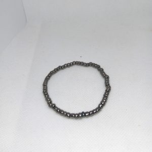 Charcoal Metallic Beaded Bracelet