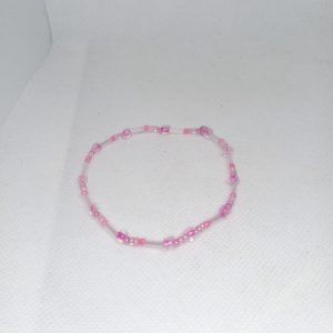 Rosy Glimmer Bead Bracelet