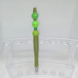 Handmade Green Bubble Gum Bead Pen – Glitter Charm Writing Pen