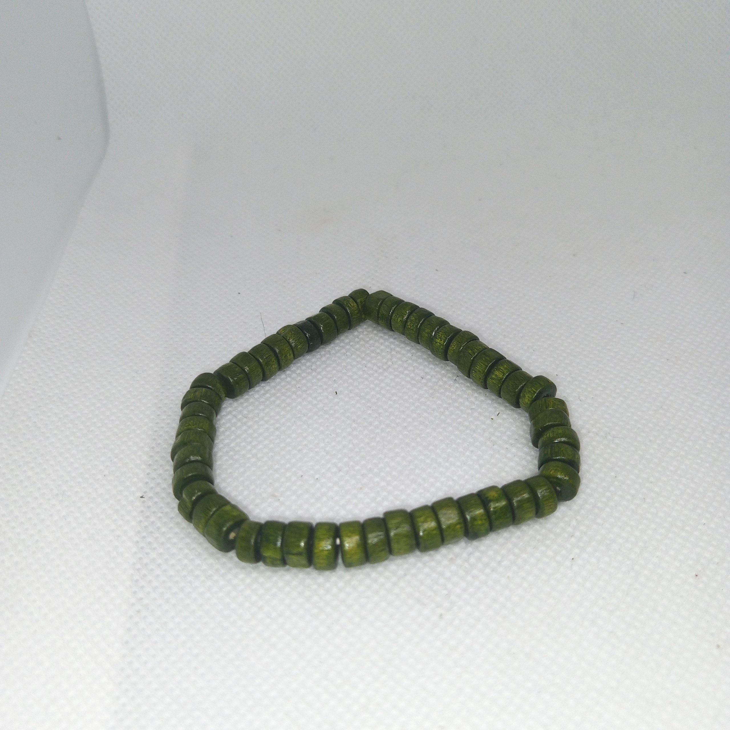 Earth Harmony Bracelet Duo Green Disc & Brown Silver Charm Set - Image 4