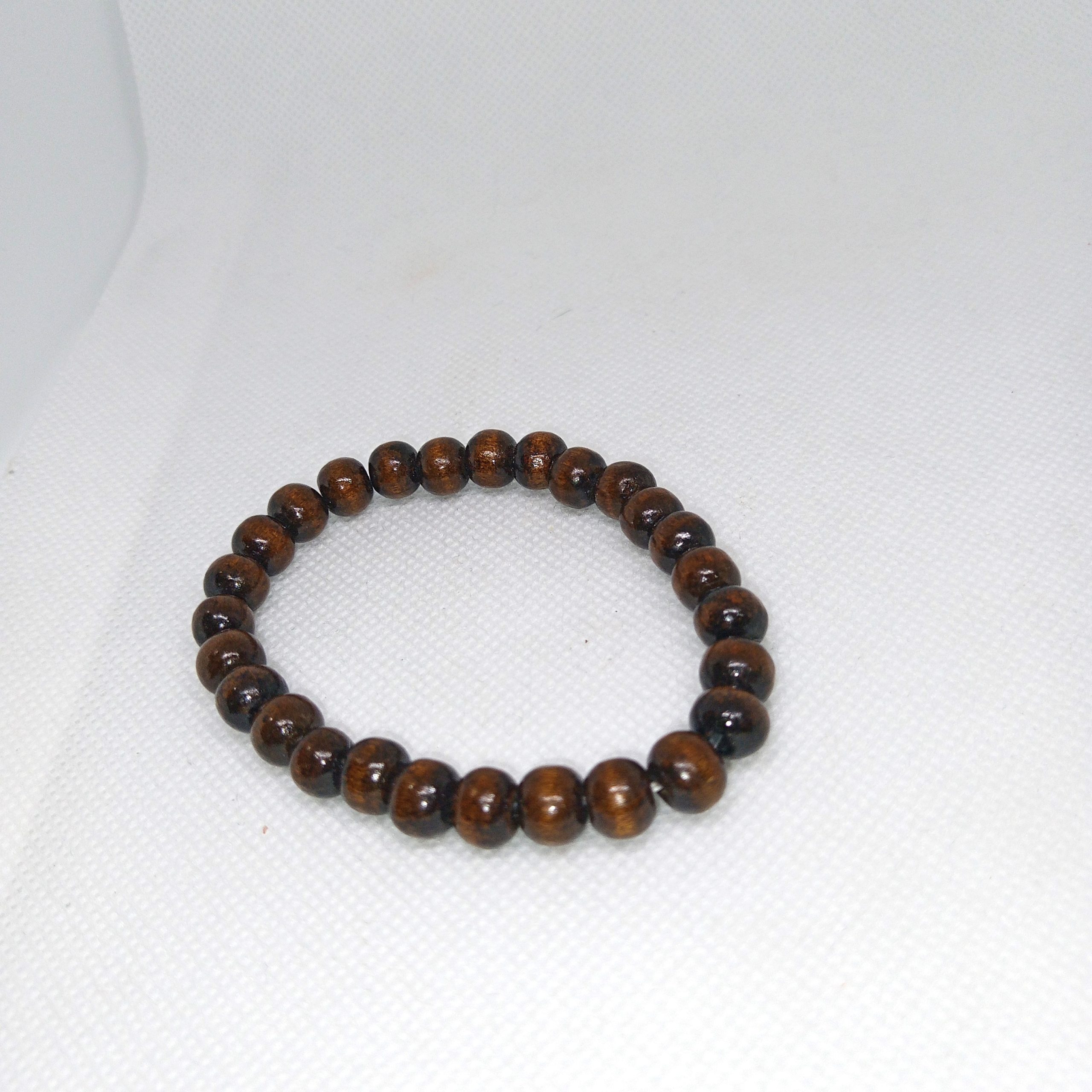 EarthTone Duo Natural Wood Bead Bracelet Set - Image 5