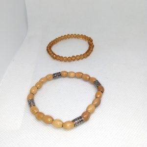 Golden Glow & Natural Charm Bracelet Duo