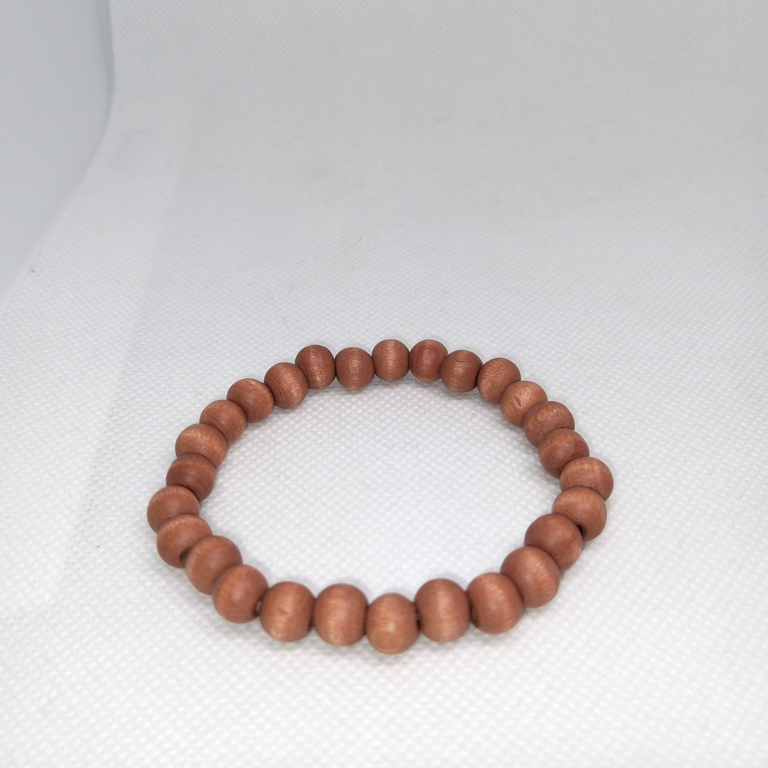 Natural Wood Harmony Bead Bracelet Set Matte & Gloss Finish - Image 3