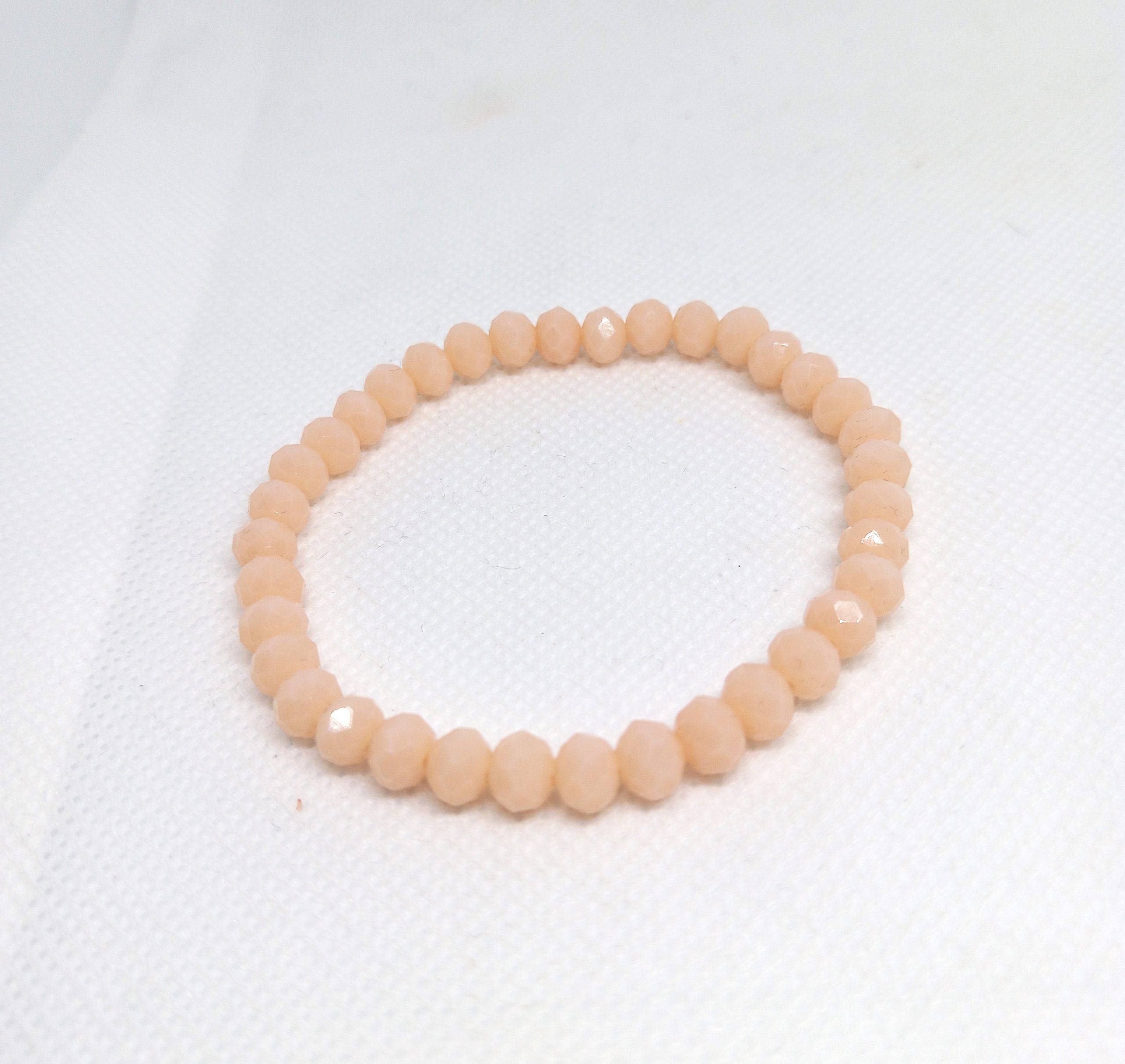 Peach & Mauve Frosted Bead Bracelet Duo Glamour for Everyday Style - Image 3
