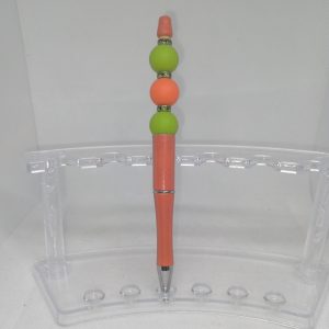 Orange & Green Bubble Gum Bead Pen Color Pop Charm Pen