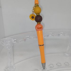 Sunflower Glow Bead Pen Silicone & Bubble Gum Beads