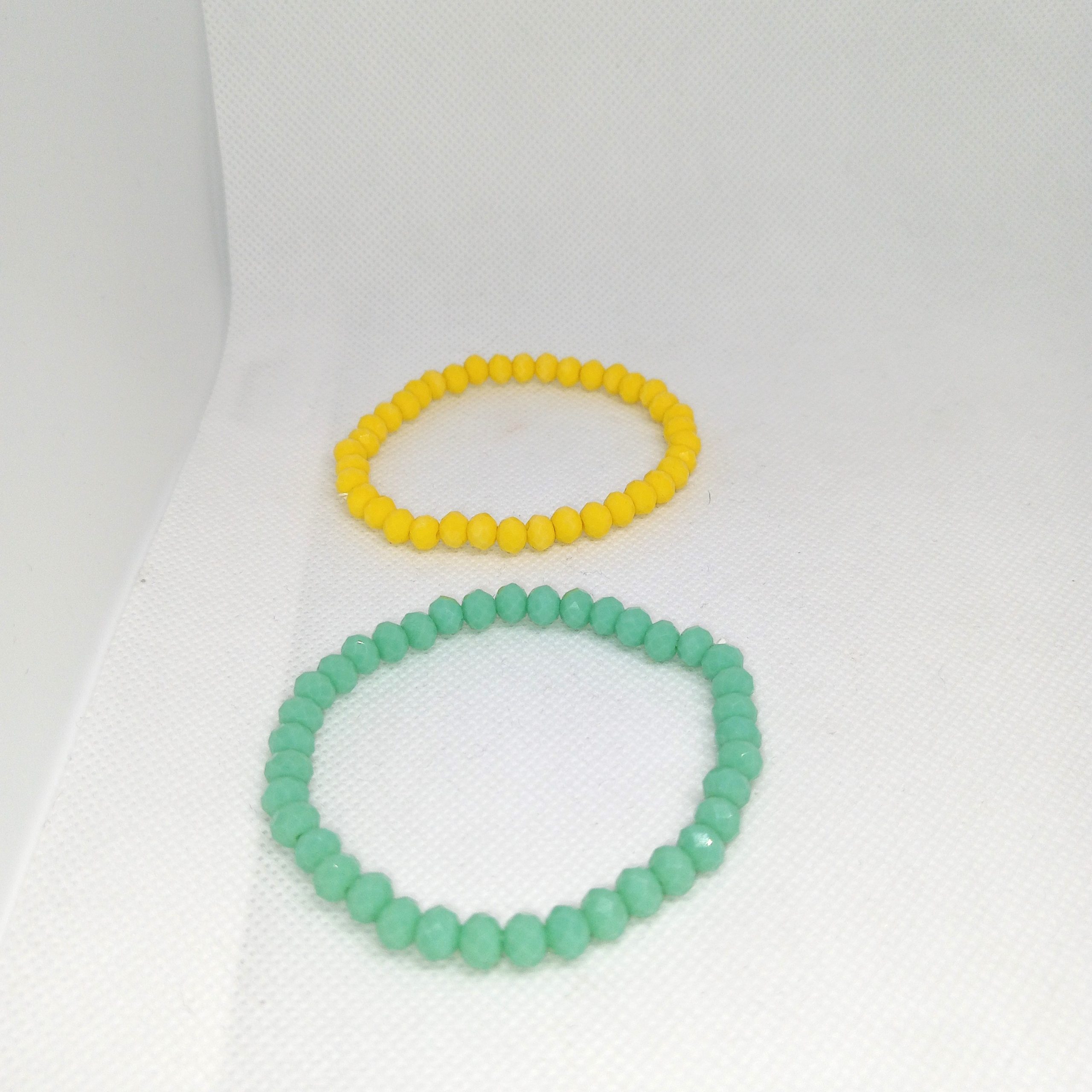 Sunshine & Sage Beaded Bracelet Duo