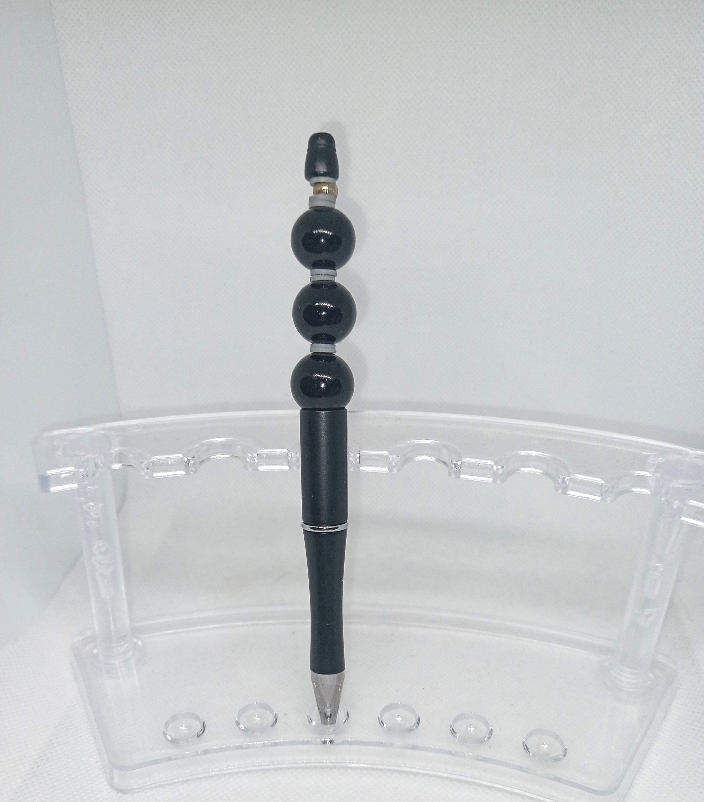 Handmade Black Pen with Wrench Charm Unique Writing Gift - Image 3