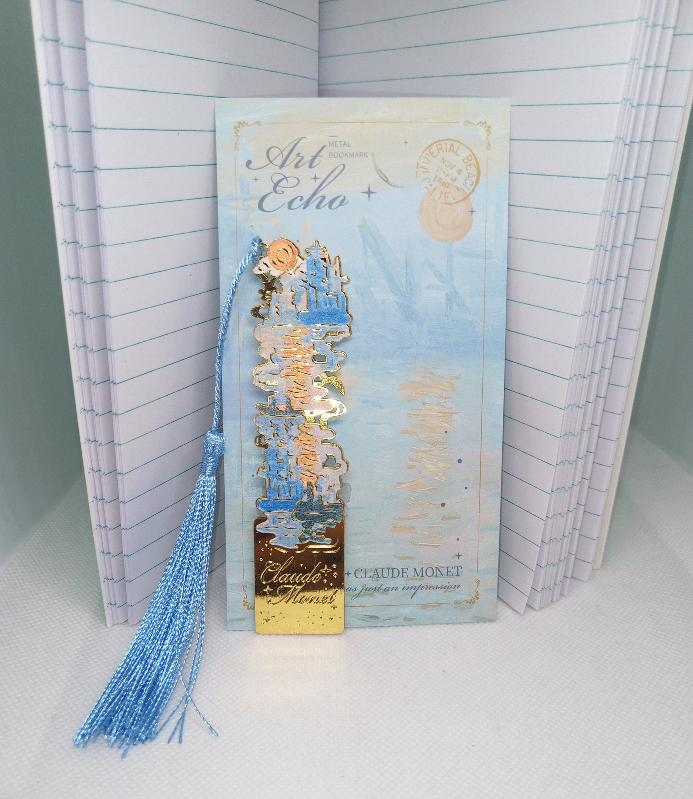 Art Echo Metal Bookmark Collection Van Gogh & Monet Inspired Bookmarks with Tassel - Image 6