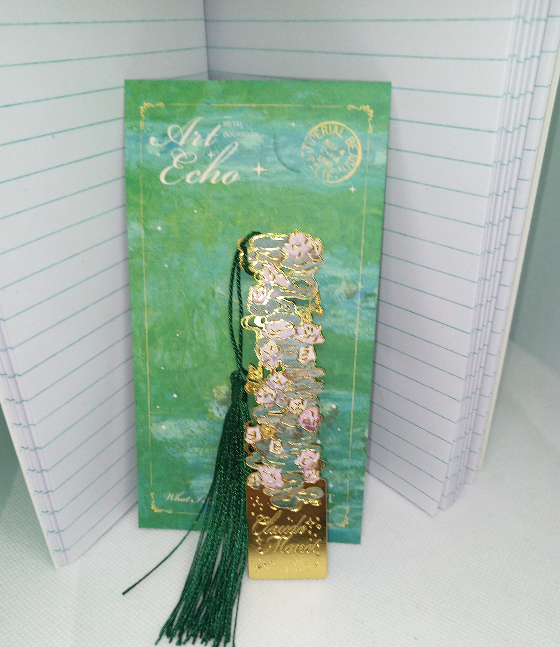 Art Echo Metal Bookmark Collection Van Gogh & Monet Inspired Bookmarks with Tassel - Image 2