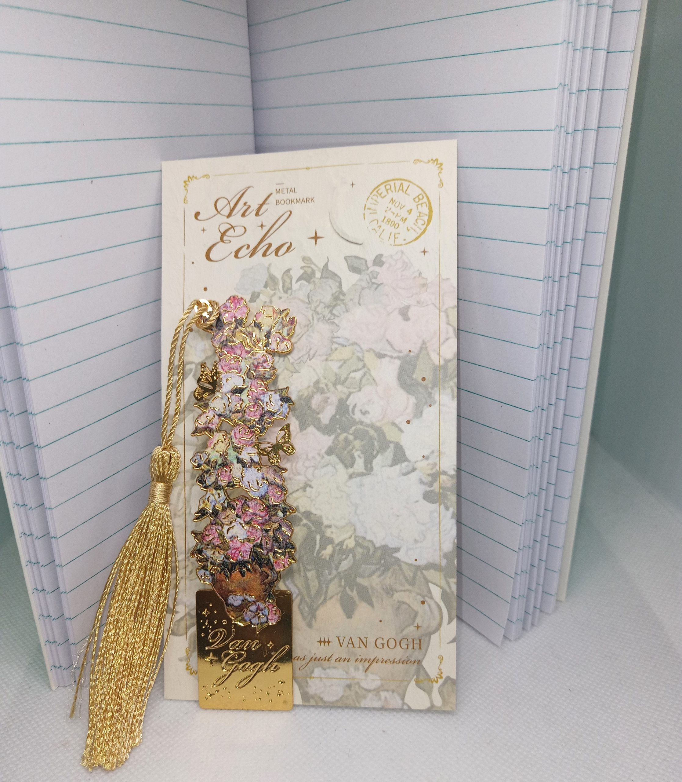 Art Echo Metal Bookmark Collection Van Gogh & Monet Inspired Bookmarks with Tassel - Image 4