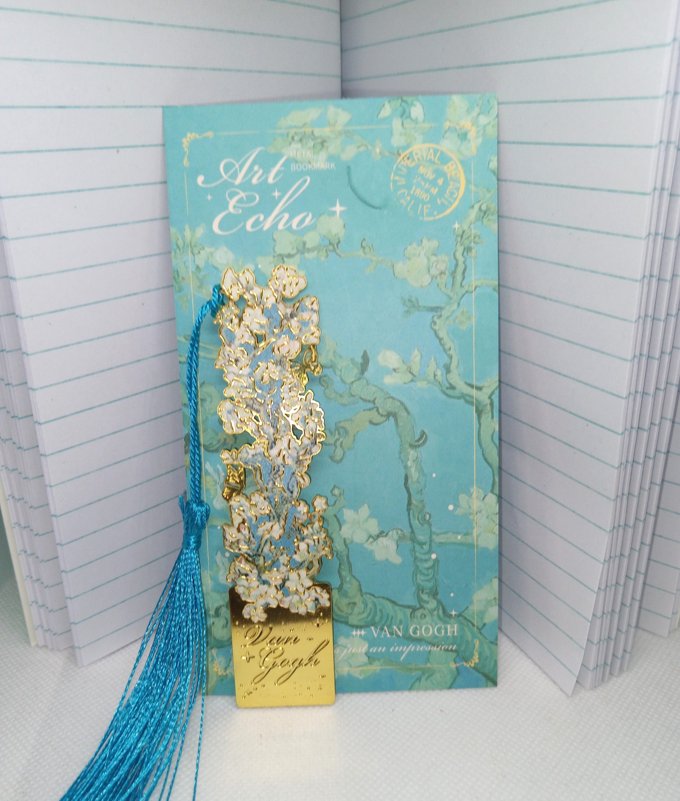 Art Echo Metal Bookmark Collection Van Gogh & Monet Inspired Bookmarks with Tassel - Image 8