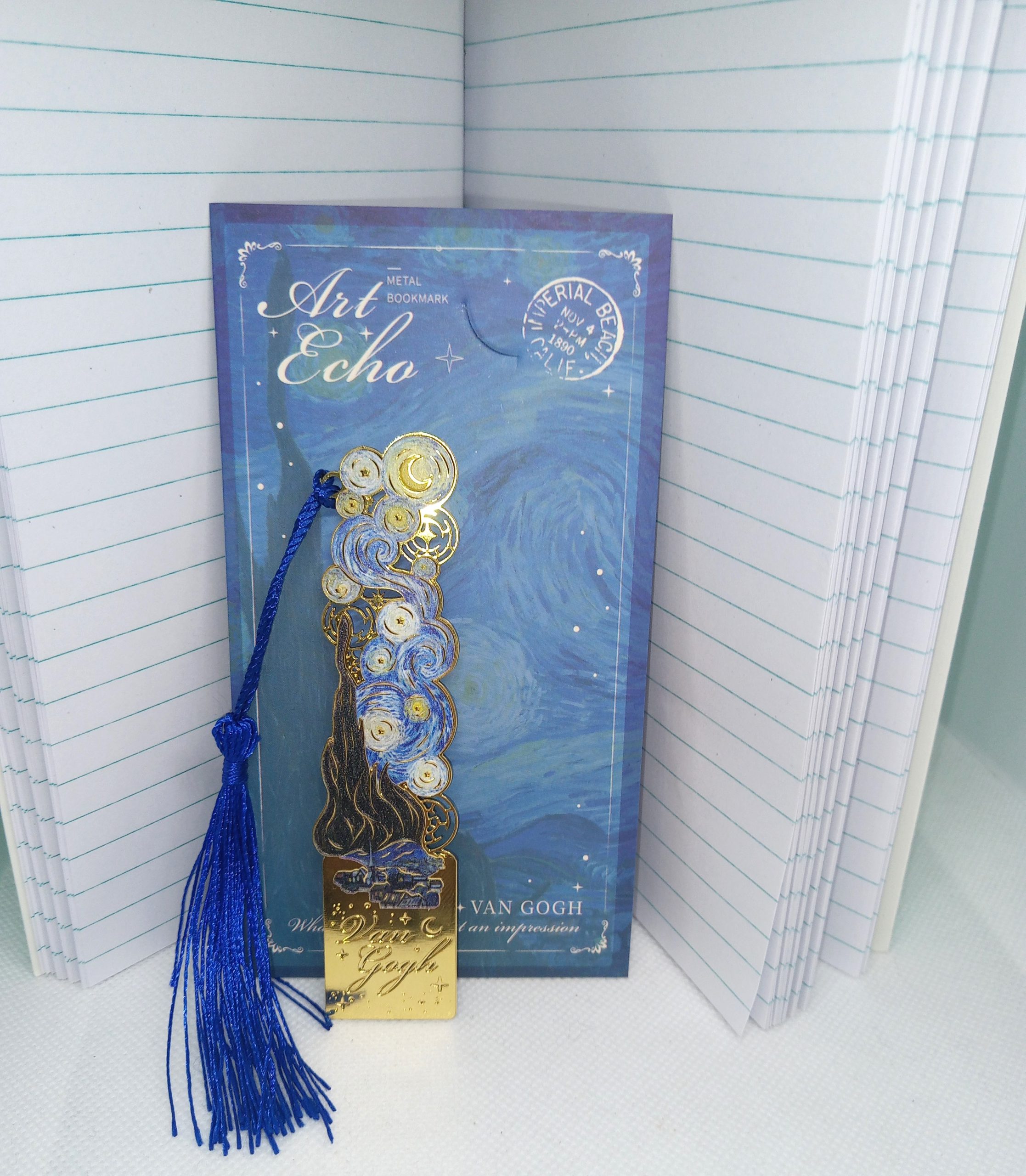Art Echo Metal Bookmark Collection Van Gogh & Monet Inspired Bookmarks with Tassel - Image 3