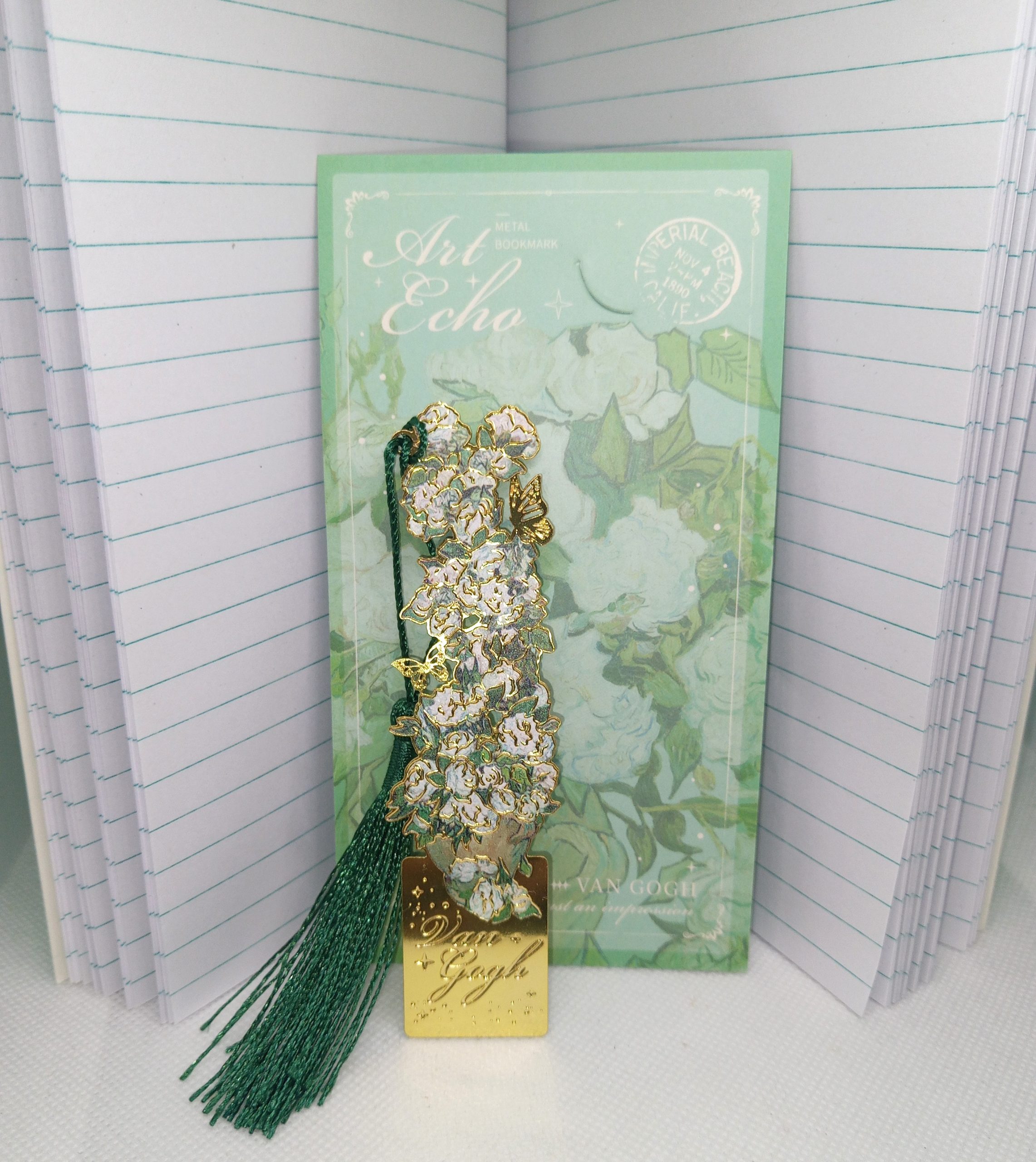 Art Echo Metal Bookmark Collection Van Gogh & Monet Inspired Bookmarks with Tassel - Image 9