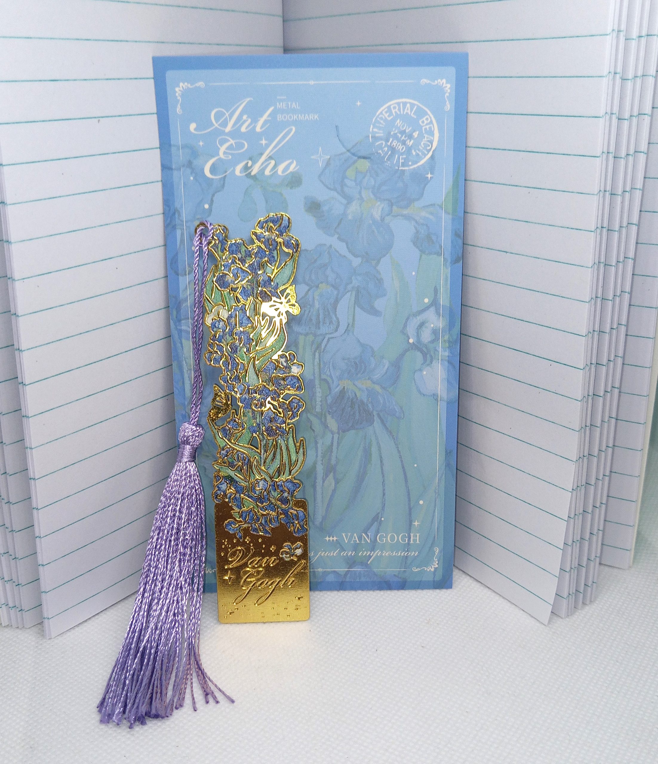 Art Echo Metal Bookmark Collection Van Gogh & Monet Inspired Bookmarks with Tassel