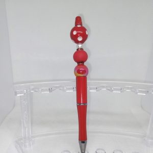 Bubble Gum BeadPen with Polka Dot Charm Fun Writing Gift