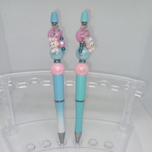 Light Blue Bubble Gum Bead Pen with Cute Character