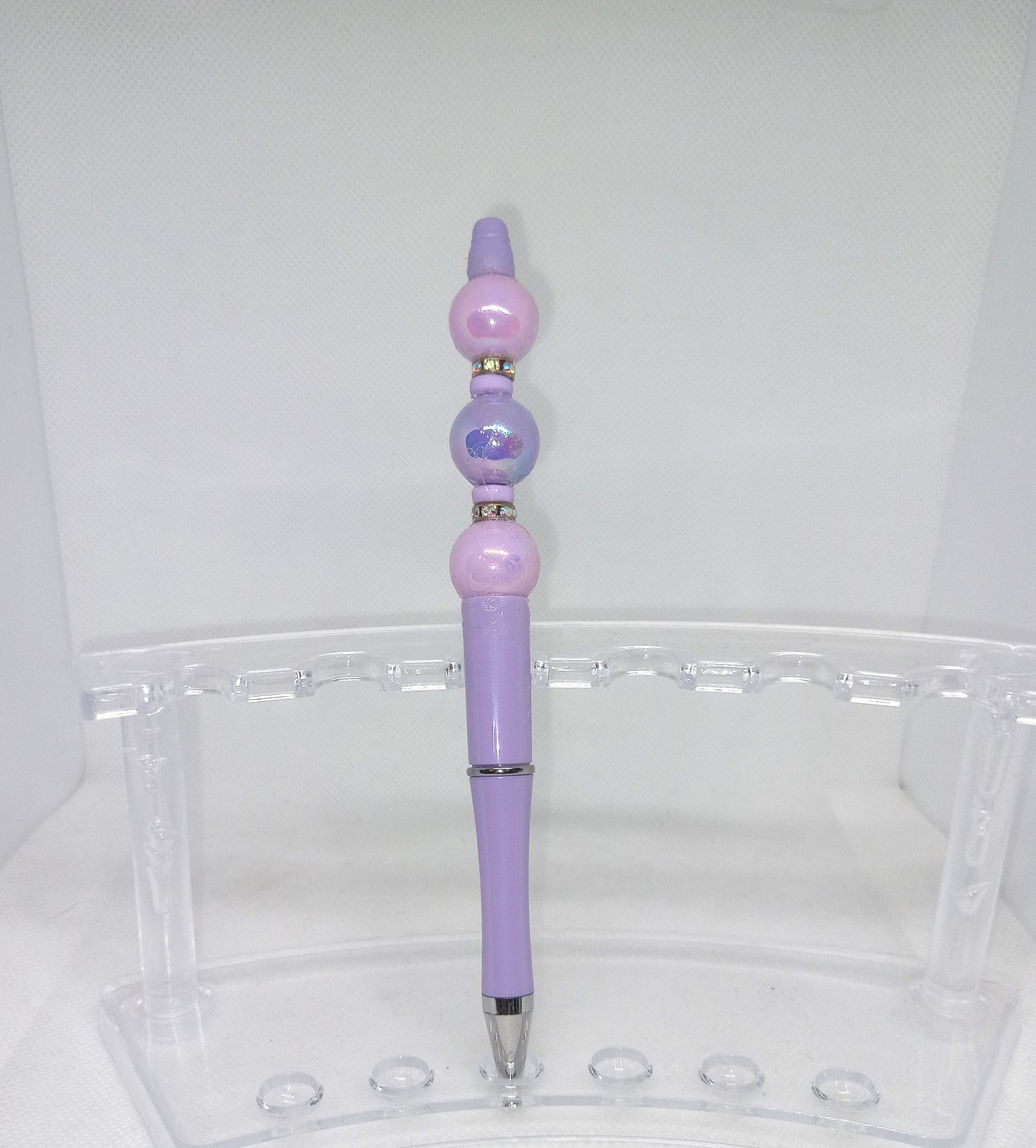 Elegant Light Purple Handmade Bubble Gum Bead Pen Pastel Charm