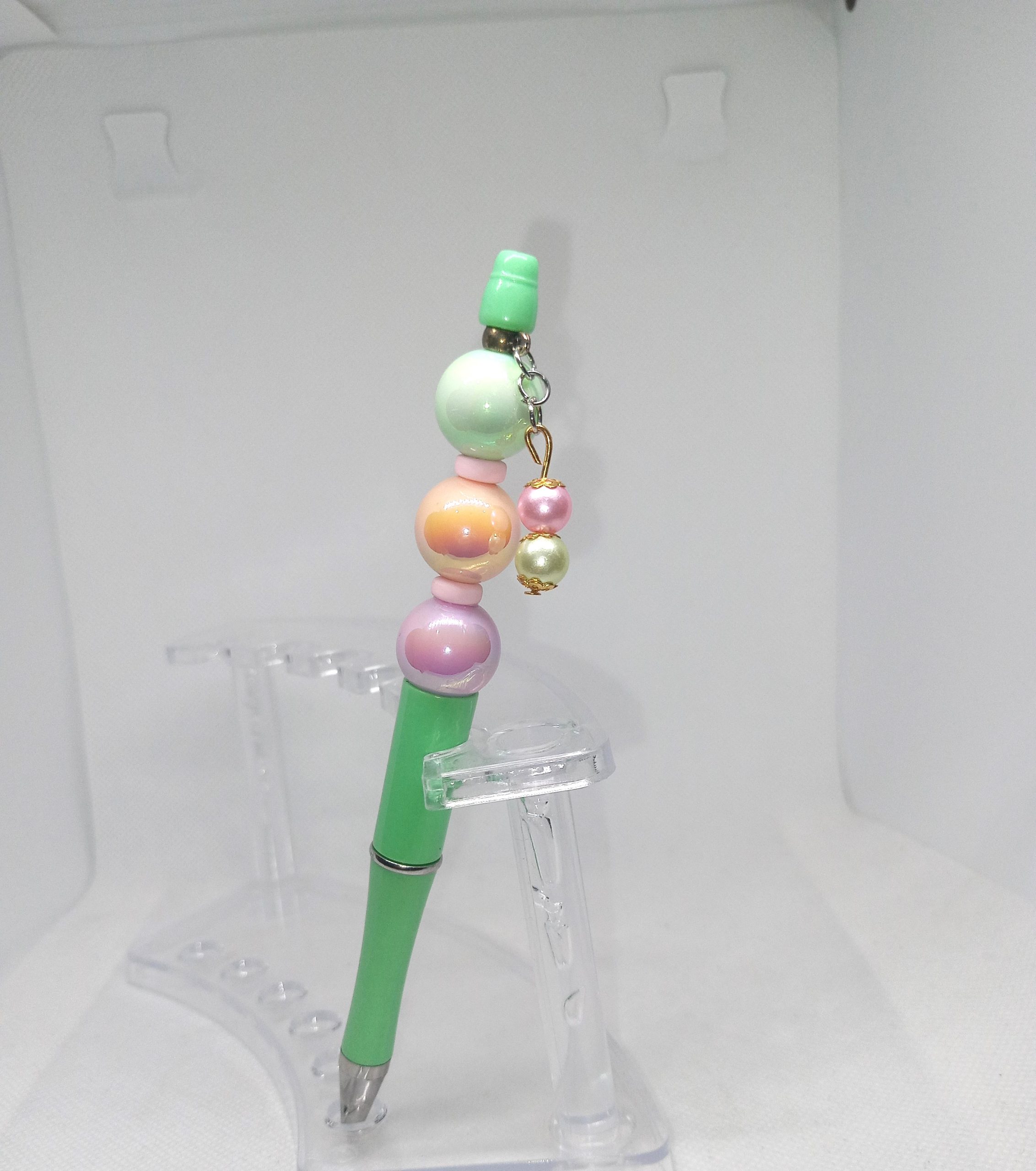 Handmade Pastel Bubble Gum Bead Pen with Charm