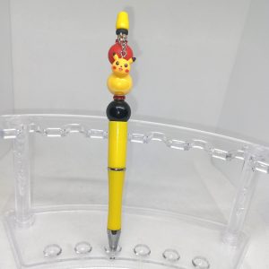 Yellow Bubble Gum Bead Pen with Cute Character Charm