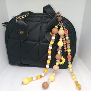 Sunflower Beaded Charm Yellow & Orange Purse, Backpack & Pants Dangle