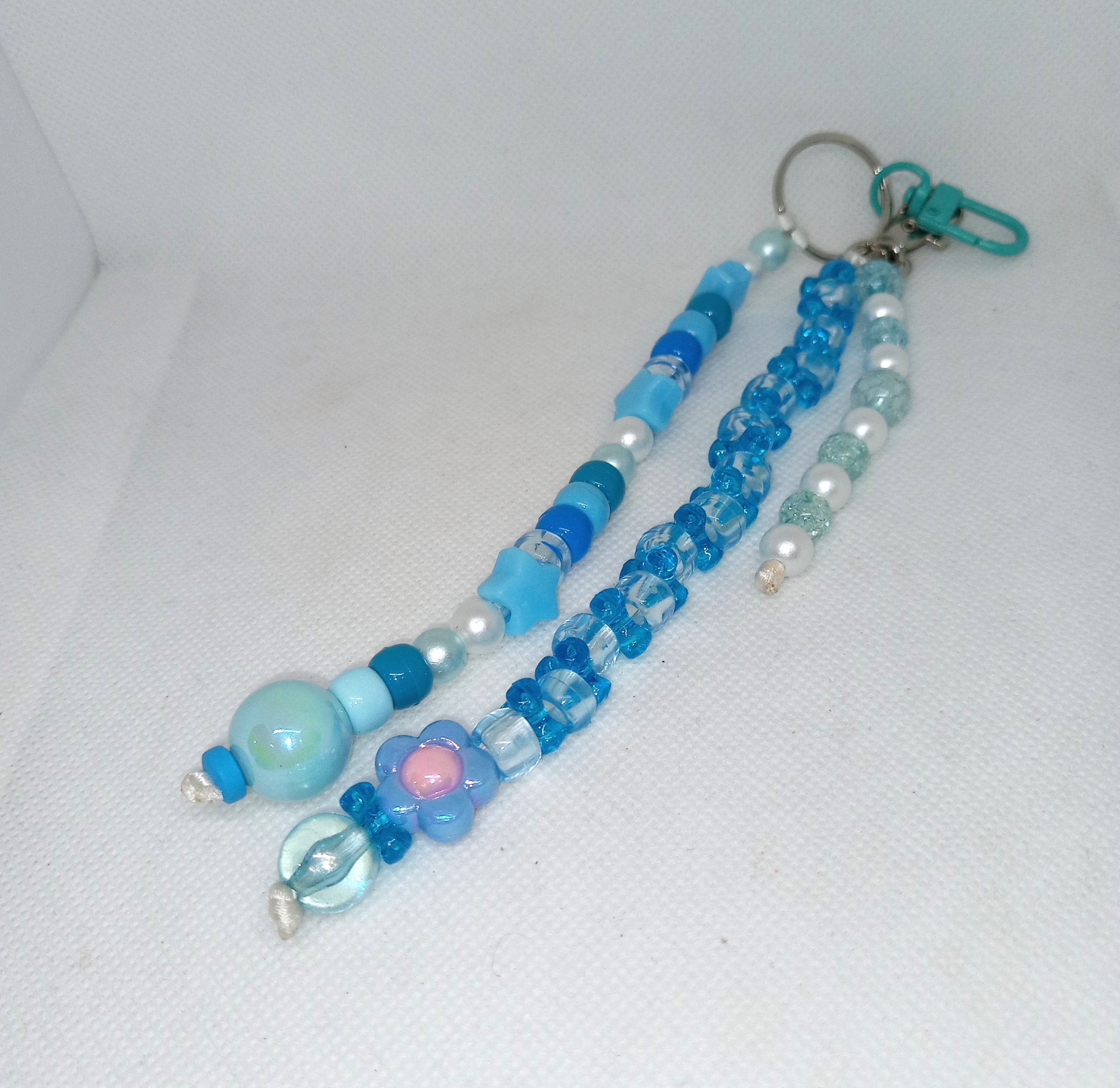 Blue Beaded Bag Charm Purse, Backpack & Pants Dangle Accessory - Image 4